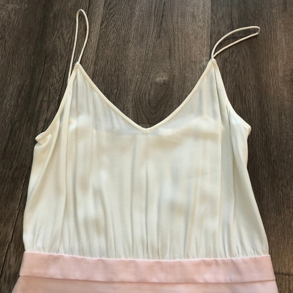 & Other Stories White & Pink Fluted Hem Mini Dress - Picture 5 of 5